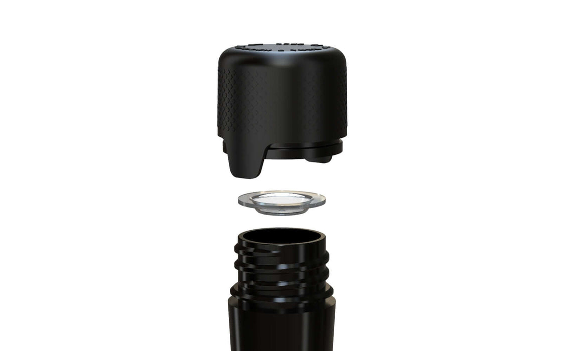 AVIATOR CR - TUBE 113MM WITH INNER SEAL & TAMPER - OPAQUE BLACK WITH OPAQUE BLACK LID