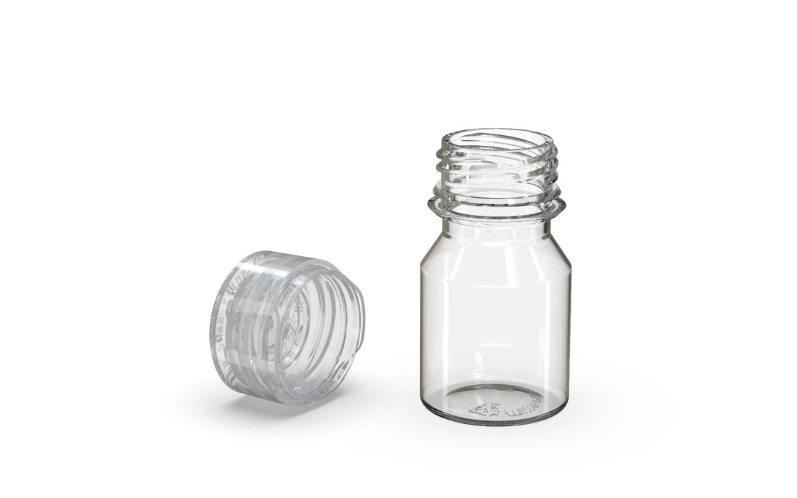 Chubby Gorilla Aviator Shot Bottle 30ml - Clear bottle & Clear Cap