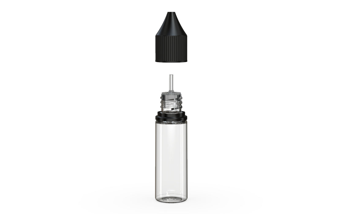 Chubby Gorilla - 15ML V3 Production-Ready Unicorn Bottle - Clear Bottle / Black Cap - V3