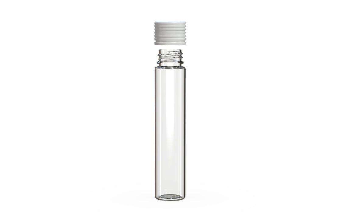 SPIRAL CR - TUBE 115MM WITH INNER SEAL & TAMPER - CLEAR NATURAL (TRANSPARENT) WITH OPAQUE WHITE LID