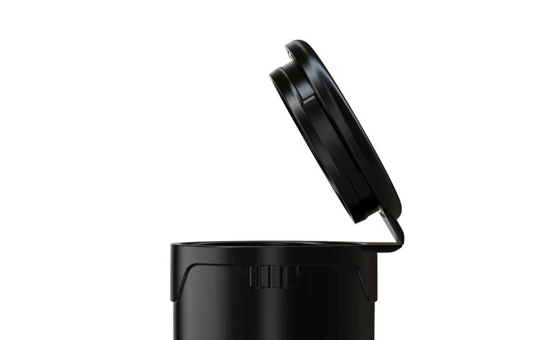 AVIATOR CR - POPCAP TUBE 98MM - OPAQUE BLACK WITH OPAQUE BLACK LID