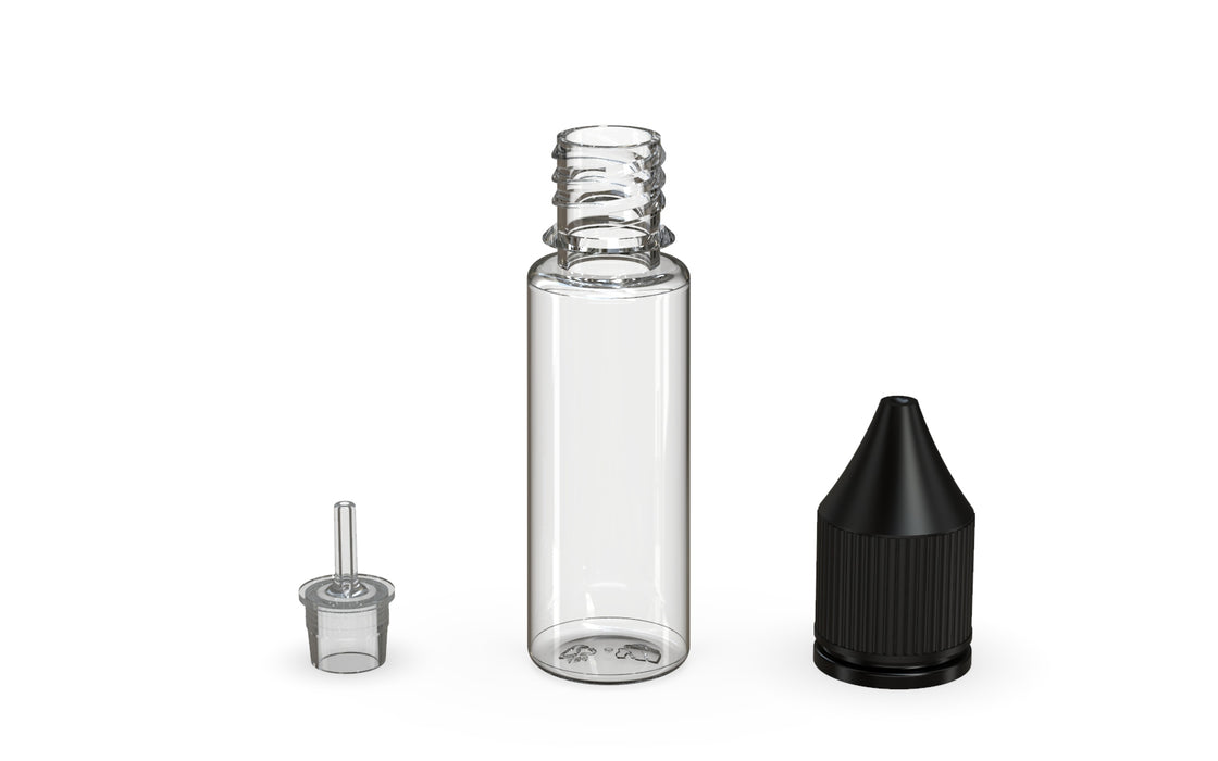 Chubby Gorilla - 15ML V3 Production-Ready Unicorn Bottle - Clear Bottle / Black Cap - V3