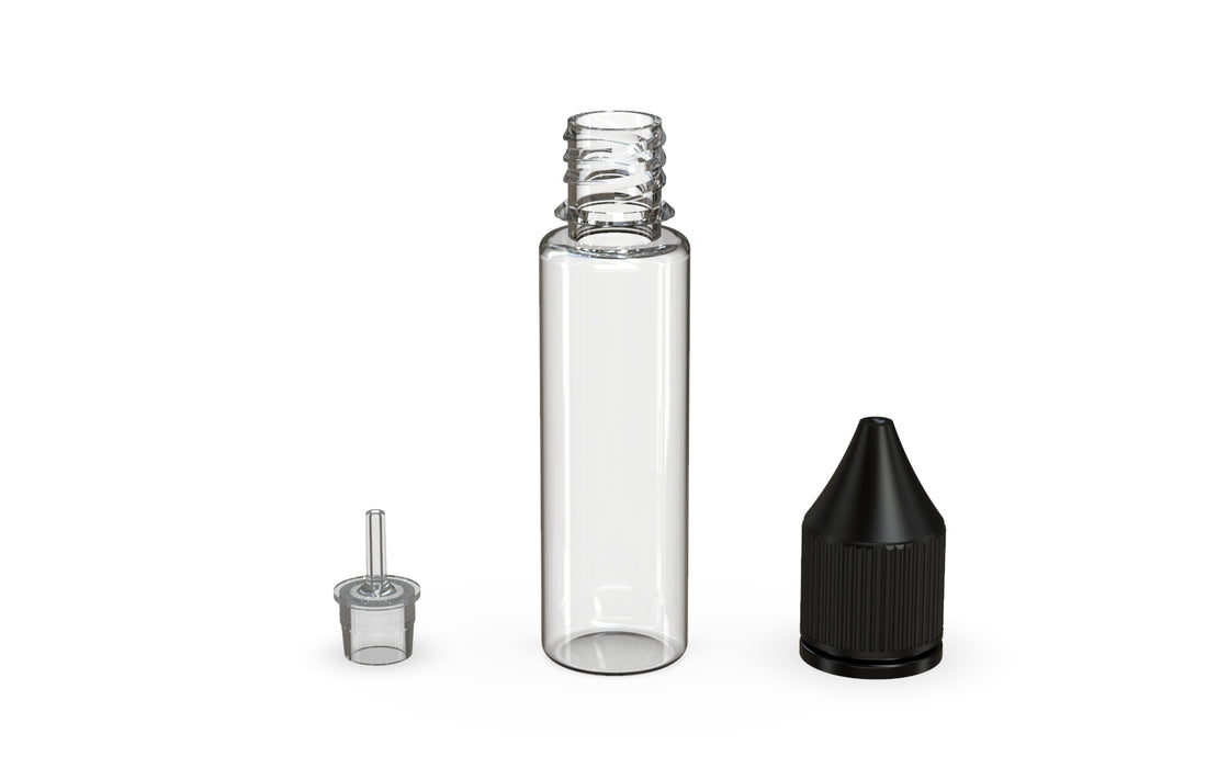 Chubby Gorilla - 20ML Production-Ready Unicorn Bottle - Clear Bottle / Black Cap - V3