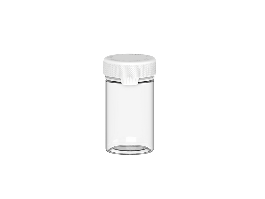 150CC/5OZ/150ML Aviator CR - Container With Inner Seal & Tamper - Clear Natural With Opaque White Lid