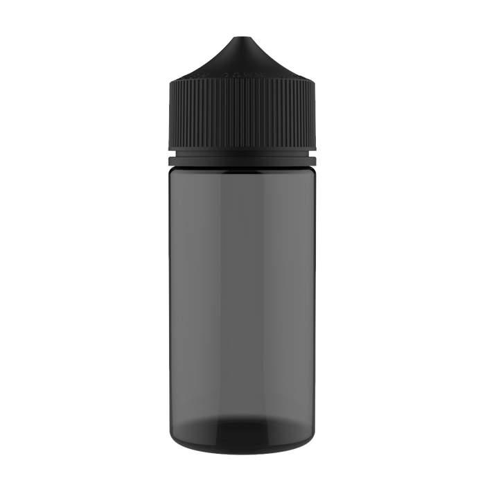Chubby Gorilla - 100ML Unicorn Bottle - Transparent Black Bottle / Black Cap - V3 - Copackr.com