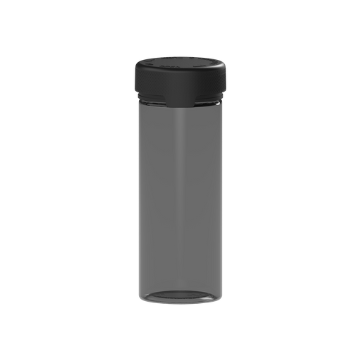 240CC/8FL.OZ/240ML Aviator CR - Container With Inner Seal & Tamper - Translucent Black With Opaque Black Lid - Copackr.com