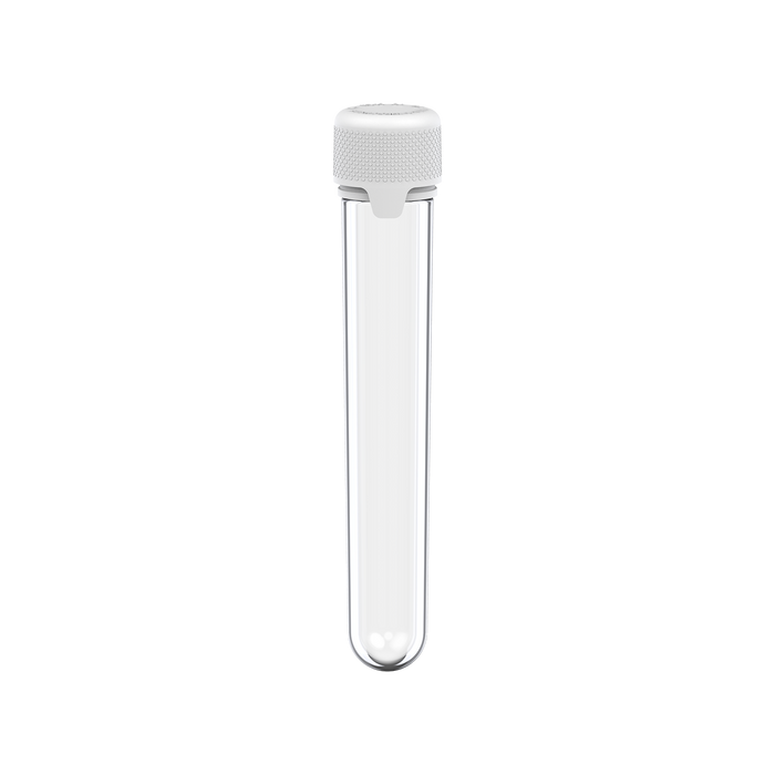 AVIATOR CR - TUBE 120MM WITH INNER SEAL & TAMPER - CLEAR NATURAL (TRANSPARENT) WITH OPAQUE WHITE LID - Copackr.com
